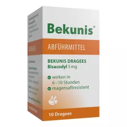 BEKUNIS Dragees Bisakodil 5 mg enterijsko obložene tablete, 10 kosov
