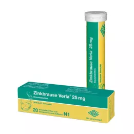 ZINKBRAUSE Verla 25 mg šumeče tablete, 20 kosov