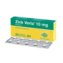 ZINK VERLA 10 mg filmsko obložene tablete, 20 kosov