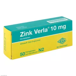 ZINK VERLA 10 mg filmsko obložene tablete, 50 kosov