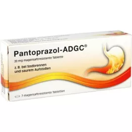 PANTOPRAZOL ADGC 20 mg enterično obložene tablete, 7 kosov