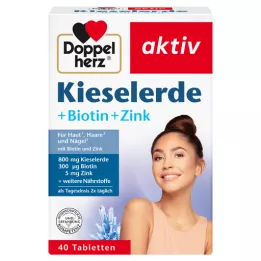 DOPPELHERZ Silicijeva zemlja+biotin+cinkove tablete, 40 kosov