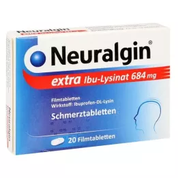 NEURALGIN ekstra Ibu-lizinat filmsko obložene tablete, 20 kosov