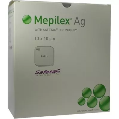 MEPILEX Ag penasta obloga 10x10 cm, sterilna, 10 kosov