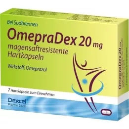 OMEPRADEX 20 mg gastrorezistentne trde kapsule, 7 kosov