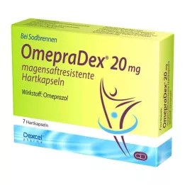 OMEPRADEX 20 mg gastrorezistentne trde kapsule, 7 kosov