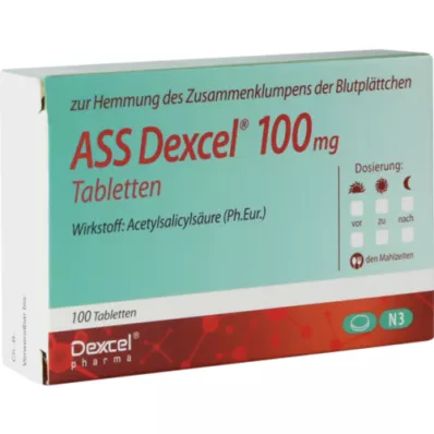 ASS Dexcel 100 mg tablete, 100 kosov
