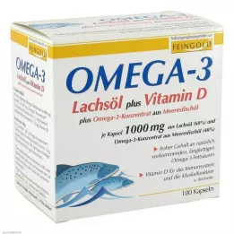 OMEGA-3 LACHSÖL plus Vit.D plus Omega-3 Koncentrirane kapsule, 100 kosov