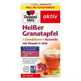 DOPPELHERZ vroče granatno jabolko + rakitovec + acerola, 10 kosov