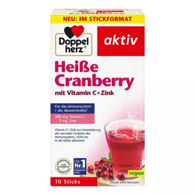 DOPPELHERZ vroča brusnica z vitaminom C + cink v zrncih, 10 kosov