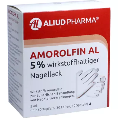 AMOROLFIN AL 5% aktivna sestavina laka za nohte, 5 ml