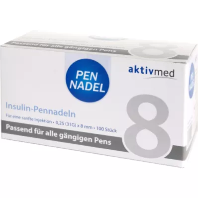 PEN-NADELN Univerzalne 8 igle 0,26x8 mm, 100 kosov