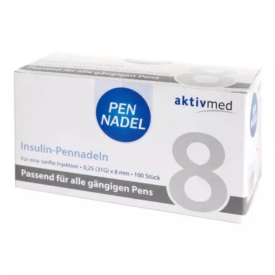 Pen igla univerzalna 8 kanil 0,26x8 mm, 100 kosov