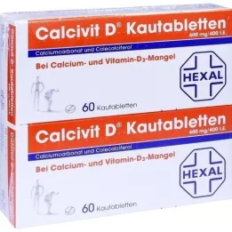 CALCIVIT D Žvečljive tablete, 120 kapsul