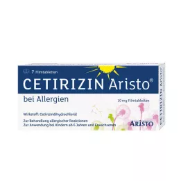CETIRIZIN Aristo za alergije 10 mg filmsko obložene tablete, 7 kosov