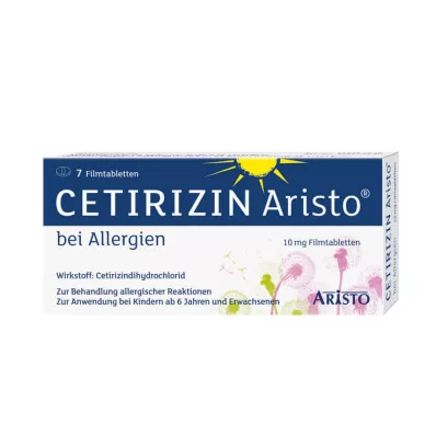 Cetirizin Aristo za alergije 10 mg filmsko obložene tablete, 7 kos