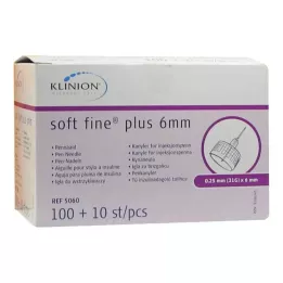 KLINION Soft fine plus igle za pisala 0,25x6 mm 31 G, 110 kosov