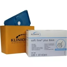 KLINION Soft fine plus igle za pisala 0,25x8 mm 31 G, 110 kosov