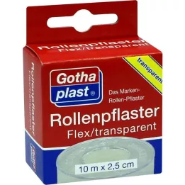 ROLLENPFLASTER Flex 2,5 cmx10 m trp.euro obešalnik, 1 kos