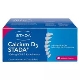 CALCIUM D3 STADA 600 mg/400 I.U. Žvečljive tablete, 120 kapsul