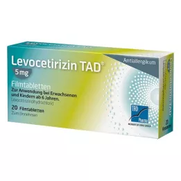 LEVOCETIRIZIN TAD 5 mg filmsko obložene tablete, 20 kosov