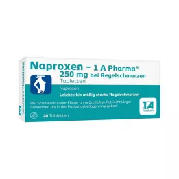 NAPROXEN-1A Pharma 250 mg tablete za menstrualne bolečine, 20 kosov