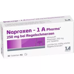 NAPROXEN-1A Pharma 250 mg tablete za menstrualne bolečine, 30 kosov