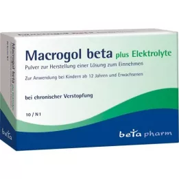 MACROGOL beta plus Elektrolit Plv.za peroralno uporabo, 10 kosov
