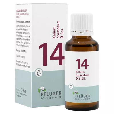 Biokemija Pflueger 14 kalijev bromat.D 6 kapljic, 30 ml Biokemija Pflueger 14 kalijev bromat.D 6 kapljic, 30 ml