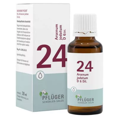BIOCHEMIE Pflüger 24 Arsenum iodatum D 6 kapljic, 30 ml