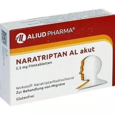 NARATRIPTAN AL akutne 2,5 mg filmsko obložene tablete, 2 kosa