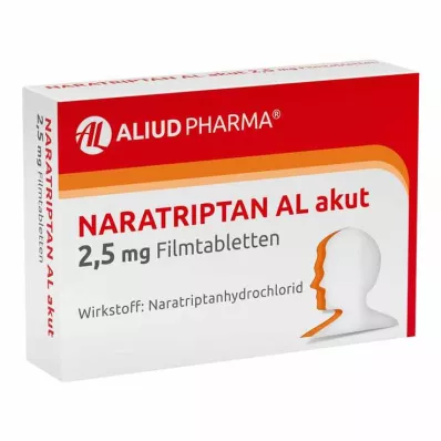 NARATRIPTAN AL akut 2,5 mg filmsko obložene tablete, 2 kom NARATRIPTAN AL akut 2,5 mg filmsko obložene tablete, 2 kom