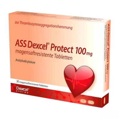ASS Dexcel Protect 100 mg gastrorezistentne tablete, 50 kos