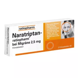 NARATRIPTAN-ratiopharm za migreno filmsko obložene tablete, 2 kosa