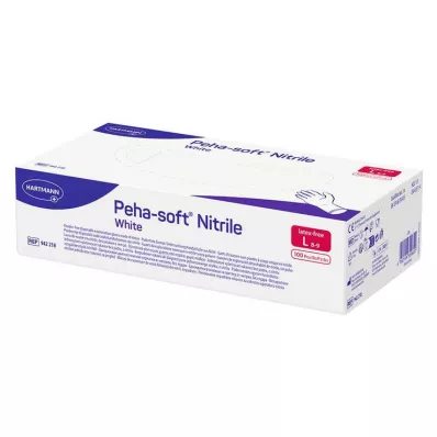 Peha Soft nitrilne bele preiskovalne rokavice, nepudrane, nesterilne L, 100 kosov Peha Soft nitrilne bele preiskovalne rokavice, nepudrane, nesterilne L, 100 kosov