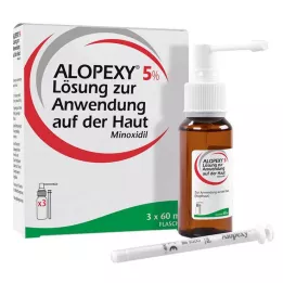ALOPEXY 5-odstotna raztopina za nanos na kožo, 3X60 ml