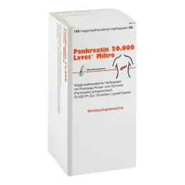 PANKREATIN 20.000 Laves Mikro želodčni sok trde kapsule, 100 kosov