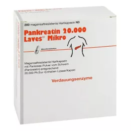 PANKREATIN 20.000 Laves Mikro želodčni sok trde kapsule, 200 kosov