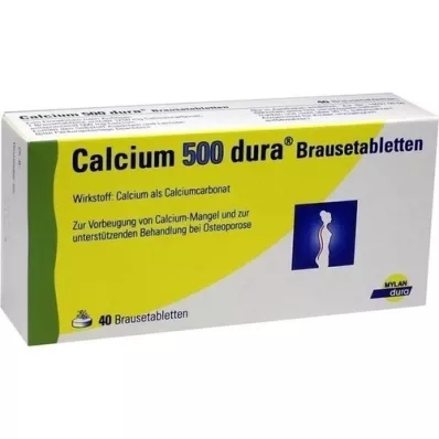 CALCIUM 500 dura šumečih tablet, 40 kosov