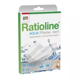 RATIOLINE Aqua Shower Plaster Plus 10x15 cm sterilen, 5 kosov
