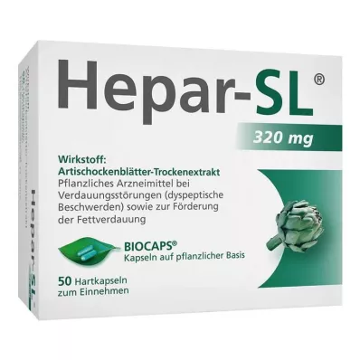 Hepar-SL® 320 mg trde kapsule, 50 kos Hepar-SL® 320 mg trde kapsule, 50 kos