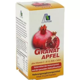 GRANATAPFEL 500 mg plus Vit.C+B12+Cink+Selenij Kapsule, 60 kapsul