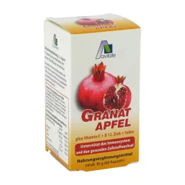 GRANATAPFEL 500 mg plus Vit.C+B12+Cink+Selenij Kapsule, 60 kapsul
