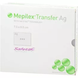 MEPILEX Transfer Ag penasta obloga 7,5x8,5 cm, sterilna, 10 kosov