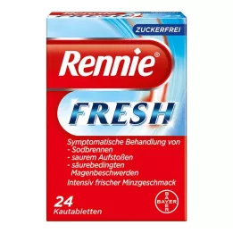 RENNIE FRESH Žvečljive tablete, 24 kosov
