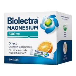 BIOLECTRA Magnezij 300 mg Direct Orange Sticks, 60 kosov
