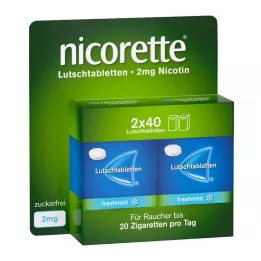 NICORETTE sveža meta 2 mg stisnjene pastile, 80 kosov