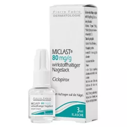 MICLAST 80 mg/g laka za nohte, ki vsebuje aktivno sestavino, 3 ml
