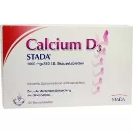 CALCIUM D3 STADA 1000 mg/880 I.U. šumeče tablete, 120 kosov