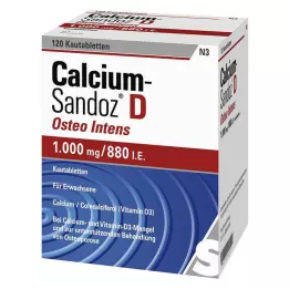 CALCIUM SANDOZ D Osteo intenzivne žvečljive tablete, 120 kapsul